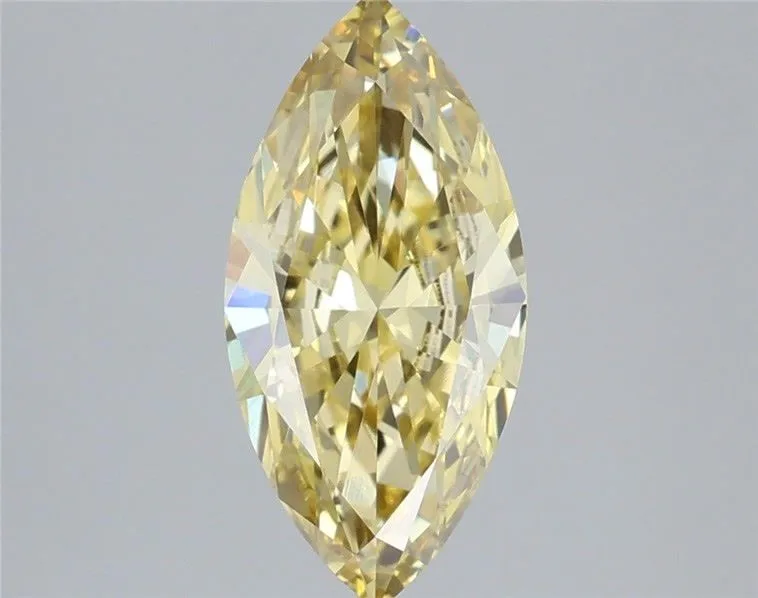 1.40ct MARQUISE Fancy Intense Yellow VVS2 Coloured Lab diamond