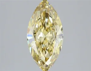1.4ct MARQUISE Fancy Intense Yellow VVS2 Coloured Lab diamond