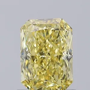 1.06ct RADIANT Fancy Vivid Yellow VS1 Coloured Lab diamond