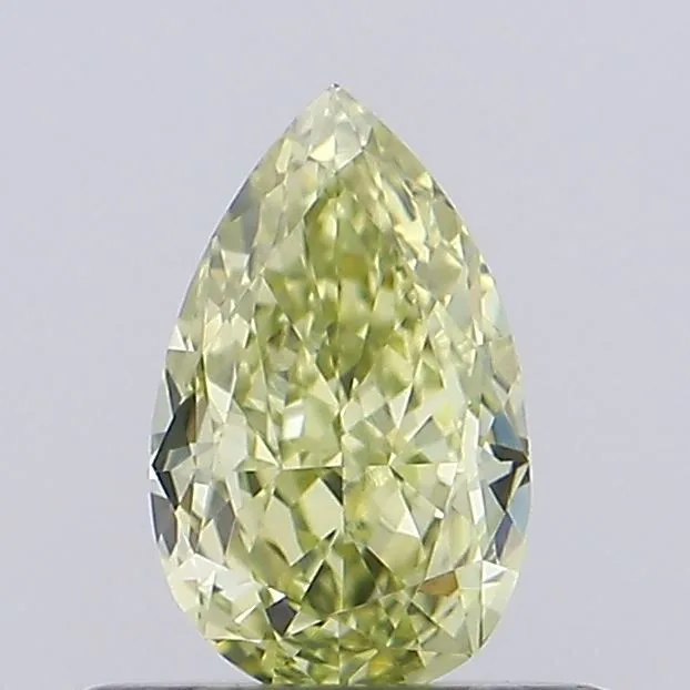 0.51ct PEAR Fancy Yellow VVS2 Coloured Lab diamond