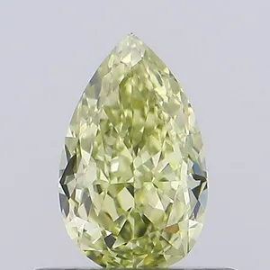 0.51ct PEAR Fancy Yellow VVS2 Coloured Lab diamond