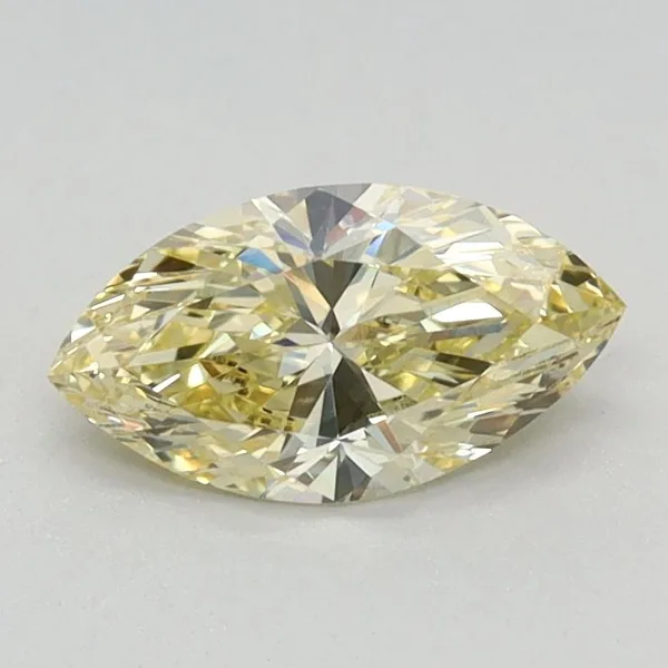 0.59ct MARQUISE Fancy Intense Yellow VVS2 Coloured Lab diamond