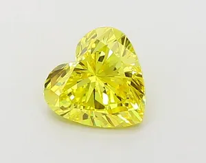 1.05ct HEART Fancy Vivid Yellow VS1 Coloured Lab diamond