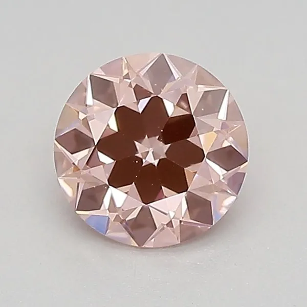 0.72ct ROUND Fancy Intense Pink VVS2 Coloured Lab diamond