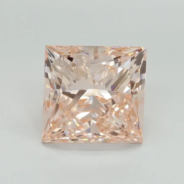 4.03ct PRINCESS Fancy Intense Pink VS1 Coloured Lab diamond