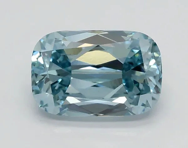 1.41ct RADIANT Fancy Intense Greenish Blue VVS2 Coloured Lab diamond