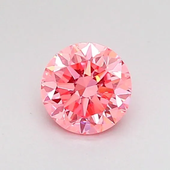 0.52ct ROUND Fancy Vivid Pink VVS2 Coloured Lab diamond