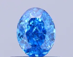 0.5ct OVAL Fancy Vivid Blue VS2 Coloured Lab diamond
