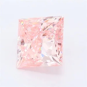 5ct PRINCESS Fancy Vivid Pink VS2 Coloured Lab diamond