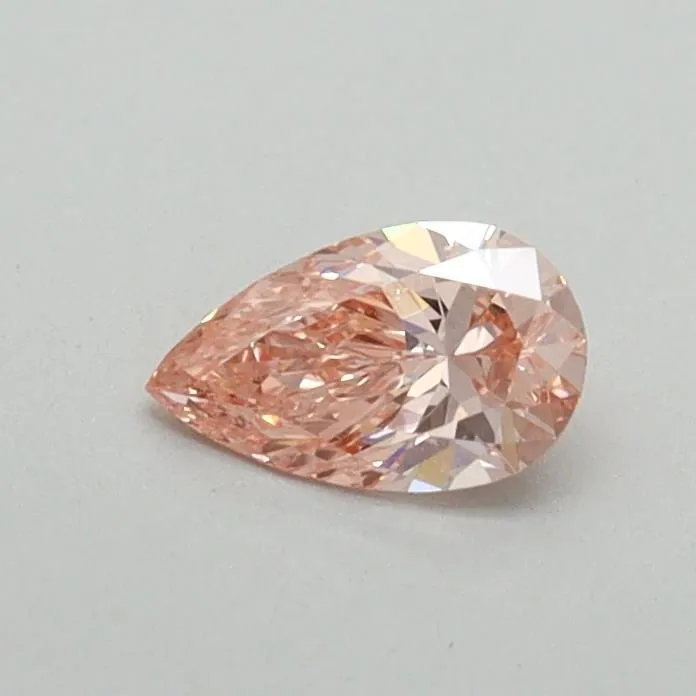 0.31ct PEAR Fancy Vivid Pink VVS2 Coloured Lab diamond