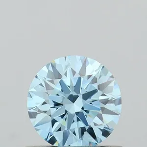 0.54ct ROUND Fancy Vivid Blue VVS2 Coloured Lab diamond