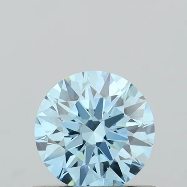 0.54ct ROUND Fancy Vivid Blue VVS2 Coloured Lab diamond