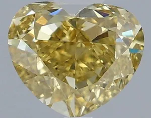 1ct HEART Fancy Intense Yellow VVS2 Coloured Lab diamond