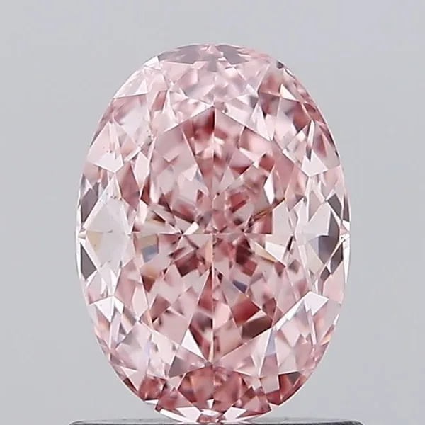 1.09ct OVAL Fancy Intense Pink VVS2 Coloured Lab diamond