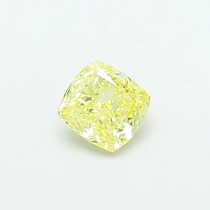 1.18ct CUSHION Fancy Intense Yellow VVS2 Coloured Lab diamond
