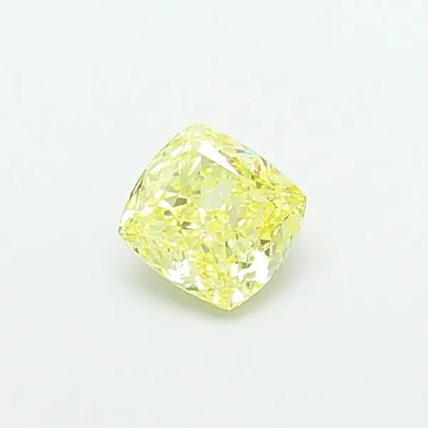 1.18ct CUSHION Fancy Intense Yellow VVS2 Coloured Lab diamond