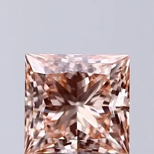 1.21ct PRINCESS Fancy Vivid Pink VS1 Coloured Lab diamond
