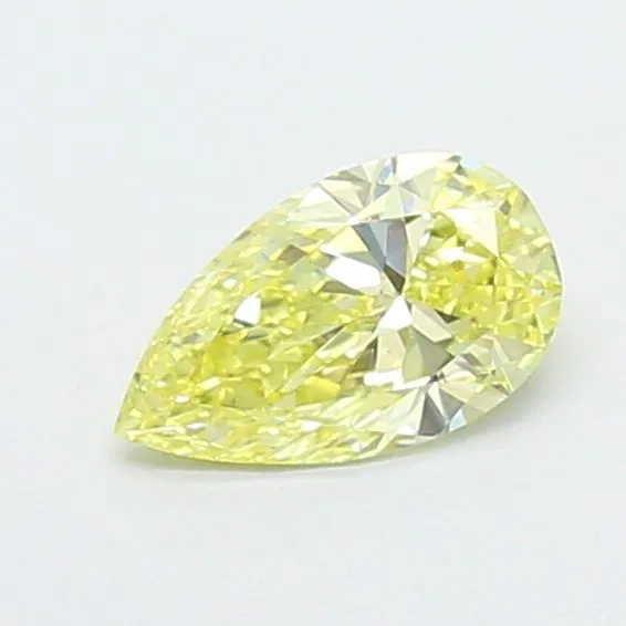 0.59ct PEAR Fancy Yellow VS1 Coloured Lab diamond