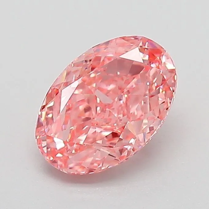 1.04ct OVAL Fancy Vivid Pink VVS2 Coloured Lab diamond