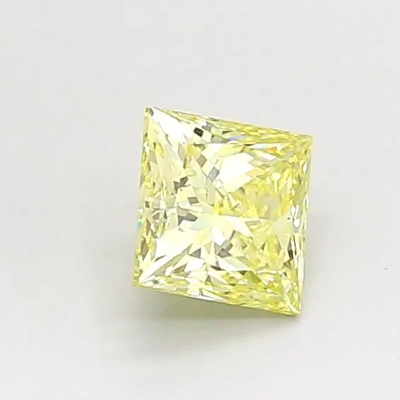 0.54ct PRINCESS Fancy Yellow VS1 Coloured Lab diamond