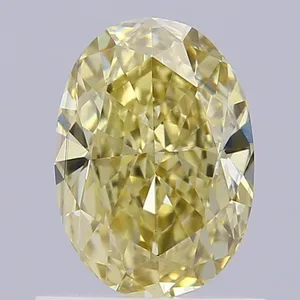 1.07ct OVAL Fancy Light Yellow VS1 Coloured Lab diamond
