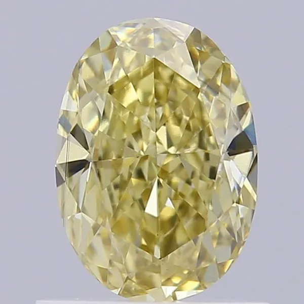 1.07ct OVAL Fancy Light Yellow VS1 Coloured Lab diamond