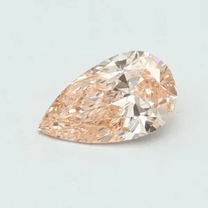 0.35ct PEAR Fancy Orangey Pink VVS2 Coloured Lab diamond