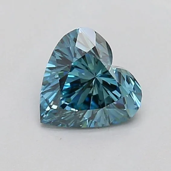 0.50ct HEART Fancy Vivid Blue VS2 Coloured Lab diamond