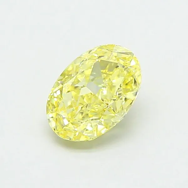 1.03ct OVAL Fancy Yellow VVS2 Coloured Lab diamond