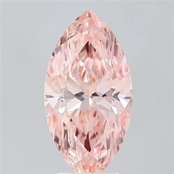 2.82ct MARQUISE Fancy Vivid Pink VS1 Coloured Lab diamond