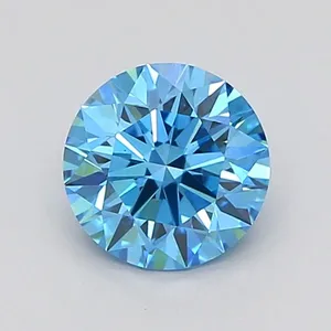 1.04ct ROUND Fancy Vivid Blue VS2 Coloured Lab diamond