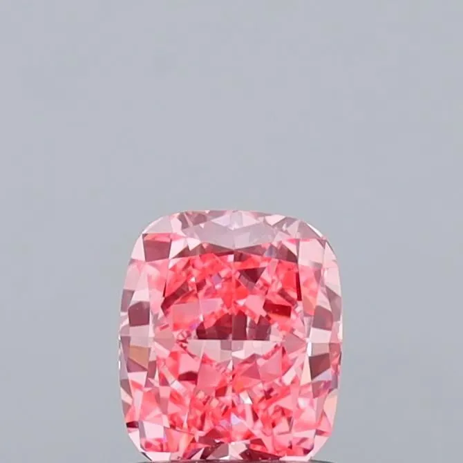 0.96ct CUSHION Fancy Vivid Pink VVS2 Coloured Lab diamond