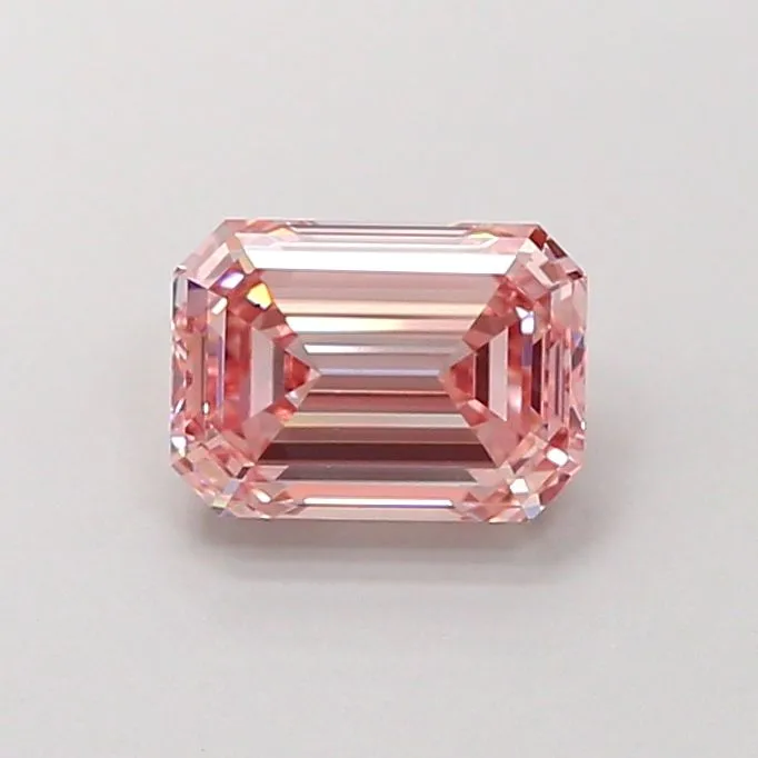 1.51ct EMERALD Fancy Intense Pink VS1 Coloured Lab diamond