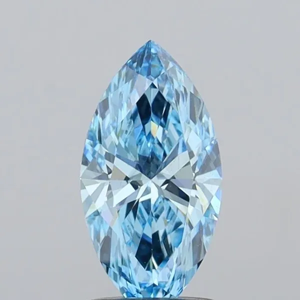 1.06ct MARQUISE Fancy Vivid Blue VS1 Coloured Lab diamond
