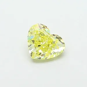 1.01ct HEART Fancy Yellow VS2 Coloured Lab diamond