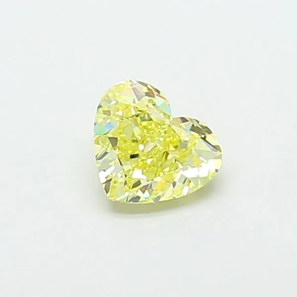 1.01ct HEART Fancy Yellow VS2 Coloured Lab diamond