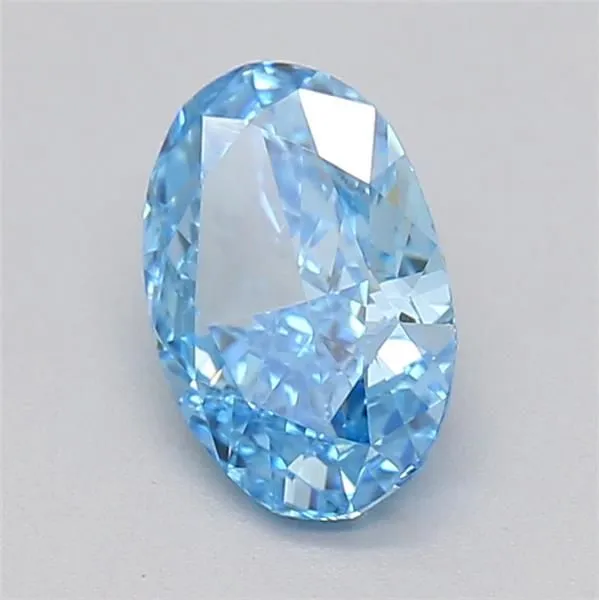 0.5ct OVAL Fancy Vivid Blue VS1 Coloured Lab diamond