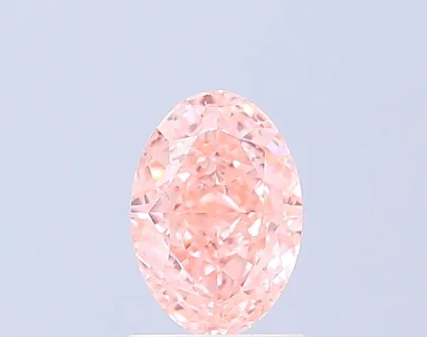 1.1ct OVAL Fancy Vivid Pink VS1 Coloured Lab diamond