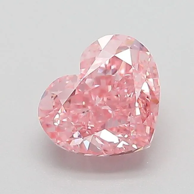 1.07ct HEART Fancy Vivid Pink VVS2 Coloured Lab diamond