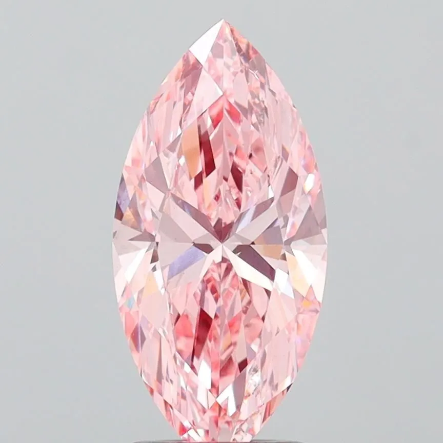 2.04ct MARQUISE Fancy Vivid Pink VS1 Coloured Lab diamond