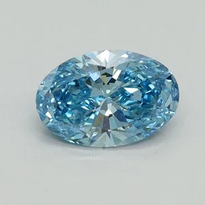 0.55ct OVAL Fancy Vivid Blue VS2 Coloured Lab diamond