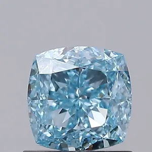 1.05ct CUSHION Fancy Vivid Blue VVS2 Coloured Lab diamond