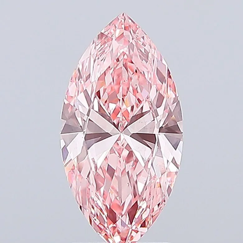 2.50ct MARQUISE Fancy Vivid Pink VS2 Coloured Lab diamond