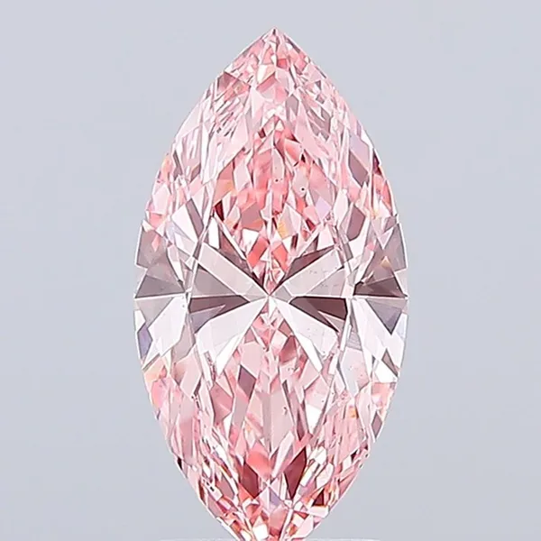 2.5ct MARQUISE Fancy Vivid Pink VS2 Coloured Lab diamond