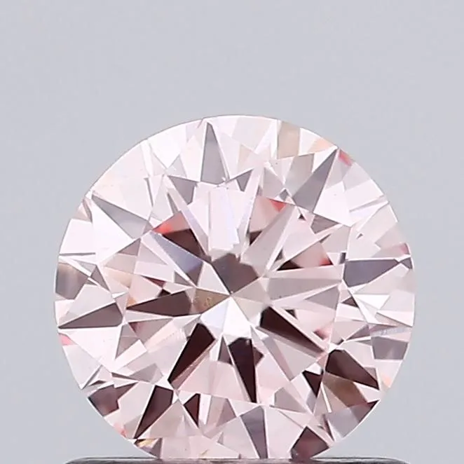0.73ct ROUND Fancy Intense Pink VS1 Coloured Lab diamond