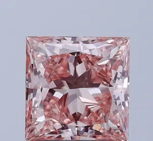 2.05ct PRINCESS Fancy Vivid Pink VVS2 Coloured Lab diamond