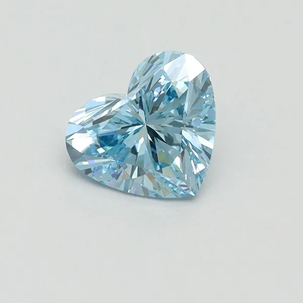 1.02ct HEART Fancy Vivid Blue VS1 Coloured Lab diamond