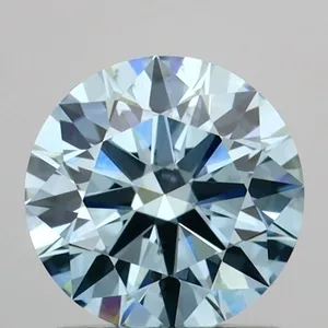 0.95ct ROUND Fancy Vivid Blue VS2 Coloured Lab diamond