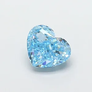 1.51ct HEART Fancy Vivid Blue VS1 Coloured Lab diamond