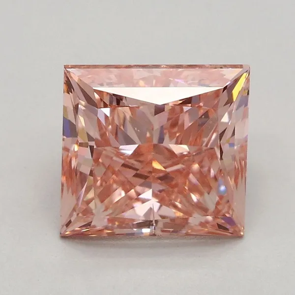 2ct PRINCESS Fancy Intense Pink SI2 Coloured Lab diamond